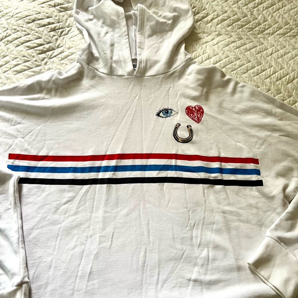 Lauren Moshi hoodie eye love luck size L